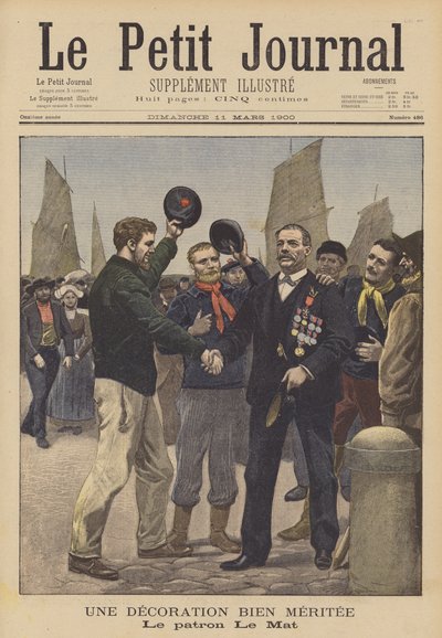 Hyvin ansaittu koriste (väri litho) tekijältä French School