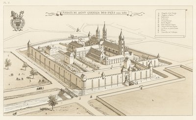 Saint Germain des-Presin luostari, noin 1520 tekijältä French School