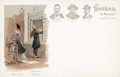 Act One, La Boheme (väri litho) tekijältä French School