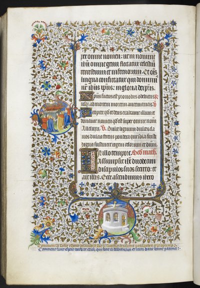 Lisää Ms 18850 f.281v Book of Hours (The Bedford Hours) n. 1410-30 (muste, väri ja kulta vellum) tekijältä French School