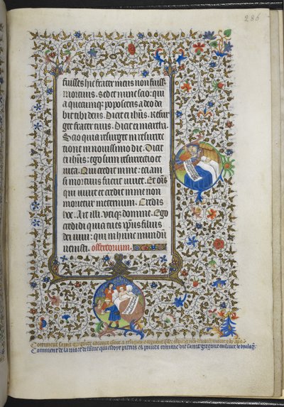 Lisää Ms 18850 f.286r Book of Hours (The Bedford Hours) n. 1410-30 (muste, väri ja kulta vellum) tekijältä French School