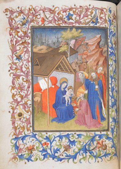 Maagien palvonta, Anjoun Renen tuntien kirjasta (vellum) tekijältä French School