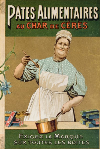 Mainos Au Char de Ceres -pastasta, n. 1900 tekijältä French School