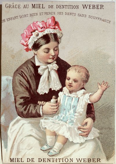 Mainos Weber-hammasgeelistä, n. 1880-90 tekijältä French School