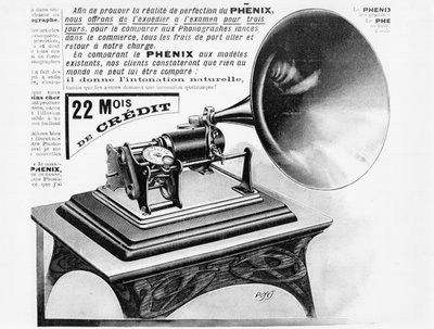 Mainos fonografille, n. 1905 tekijältä French School