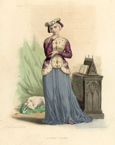 Agnes Sorel (värikaiverrus) tekijältä French School