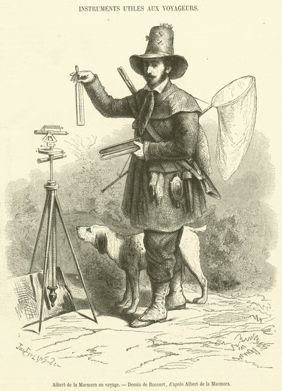 Albert de la Marmora matkalla (kaiverrus) tekijältä French School