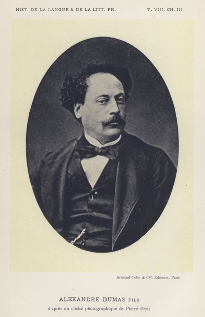 Alexandre Dumas fils (litho) tekijältä French School