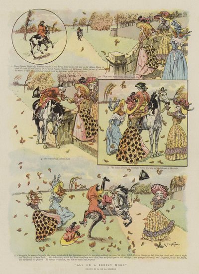 Kaikki on tuulinen aamu (chromolitho) tekijältä French School