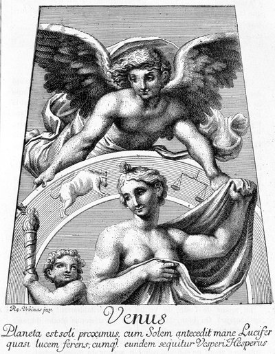 Allegoria planeetta Venuksesta - Camille Flammarionin "Les Terres du Ciel" -kirjassa, toim. Marpon & Flammarion, Pariisi tekijältä French School