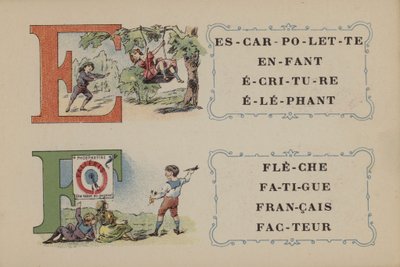 Falieres Fosphatine Alphabet (väri litho) tekijältä French School
