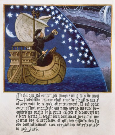 Amerigo Vespucci navigoi tähtien mukaan kolmannella matkallaan tekijältä French School