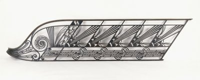 Delionin suunnittelema art deco -portaiden kaide, n. 1920-1930 (pronssi, takorauta) tekijältä French School