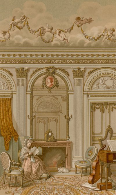 Sisätilat Ludvig XVI:n hallituskaudella tekijältä French School