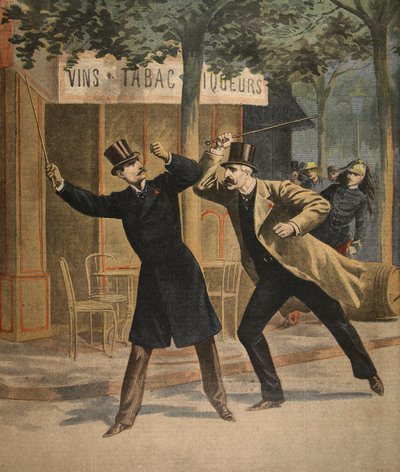 Tapaus Esterhazyn ja Picquartin välillä, kuva Le Petit Journalista: Supplement illustre, 17. heinäkuuta 1898 tekijältä French School