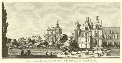 Saint-Paulin kreivien entinen hotelli rue du Roi-de-Sicile, vuonna 1650; I Sylvesterin jälkeen tekijältä French School