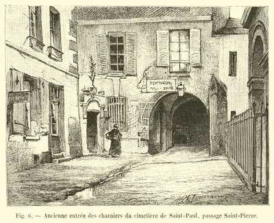 Entinen sisäänkäynti Saint-Paulin hautausmaan joukkohaudoihin, Saint-Pierren kulku tekijältä French School