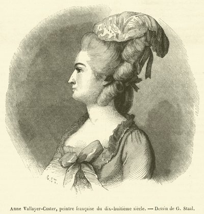 Anne Vallayer-Coster, 1700-luvun ranskalainen taidemaalari (kaiverrus) tekijältä French School