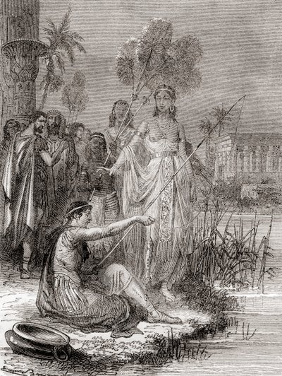 Anthony ja Cleopatra kalastavat pienempien alusten laivueella Niilillä, "Les Merveilles de la Science", julkaistu n. 1870 (kaiverrus) tekijältä French School