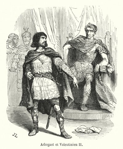 Arbogast et Valentinien II (kaiverrus) tekijältä French School