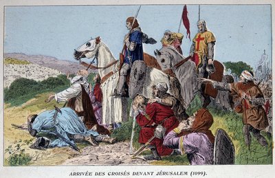 Ristiretkeläisten saapuminen ennen Jerusalemia (1099) tekijältä French School