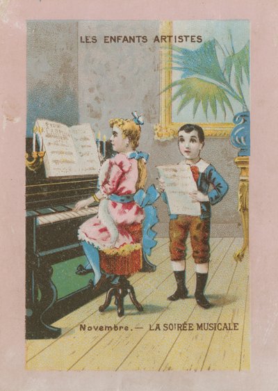 Taiteelliset lapset. Marraskuu; musiikillinen juhlatilaisuus tekijältä French School