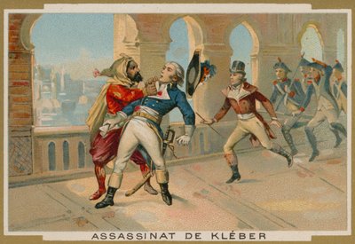 Ranskan joukkojen komentajan Jean-Baptiste Kleberin murha Egyptissä, Kairo, 1800 tekijältä French School