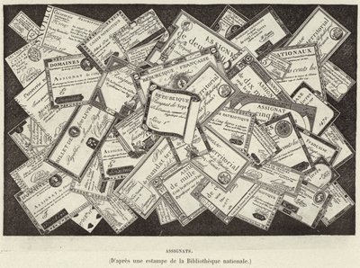 Assignats. Assignats, Ranskan vallankumouksen valuutta (kaiverrus) tekijältä French School