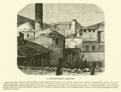 Augusteum, Augustuksen temppeli ja Rooma, Ankara, Turkki (kaiverrus) tekijältä French School