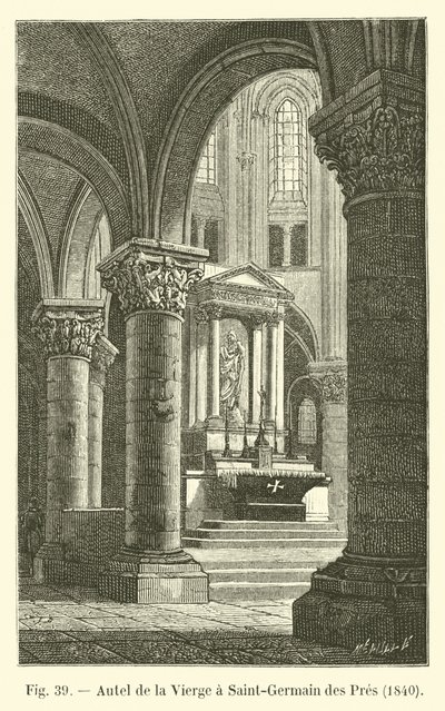 Neitsytalttari Saint-Germain des Presissä, 1840 tekijältä French School