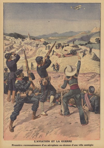 Ilmailu sodassa (väri litho) tekijältä French School