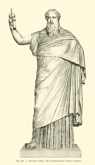 Bacchus indien, dit le Sardanapale (kaiverrus) tekijältä French School