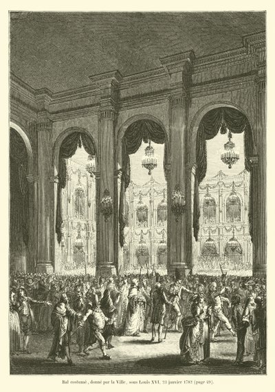 Pukupallo, kaupungin antama Louis XVI:n alaisuudessa, 23. tammikuuta 1782 tekijältä French School