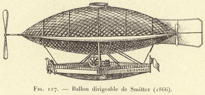 Smithin ohjattava ilmapallo (1866) (kaiverrus) tekijältä French School