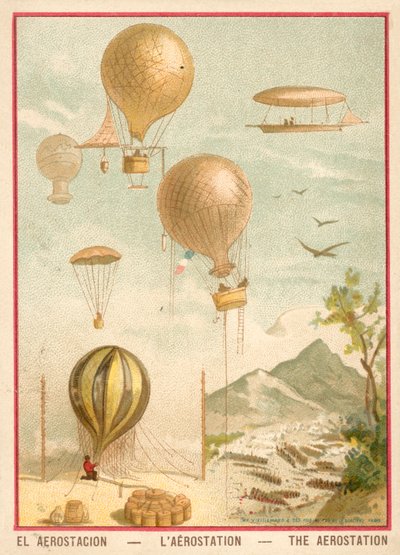 Ilmapalloilu (chromolitho) tekijältä French School