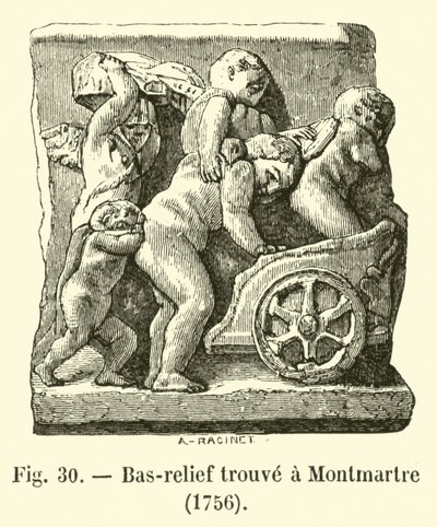 Montmartresta löydetty bareljeef, 1756 tekijältä French School