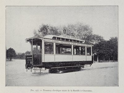 Bastille-Charenton sähköraitiotie - G. Davyn teoksessa "Through sähkö". tekijältä French School