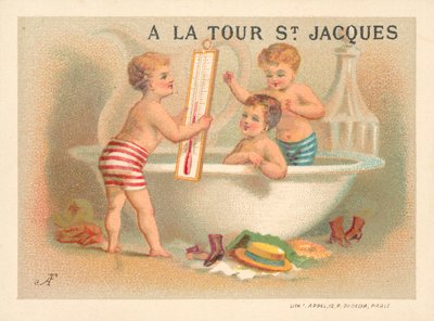 Kylpyaika (chromolitho) tekijältä French School
