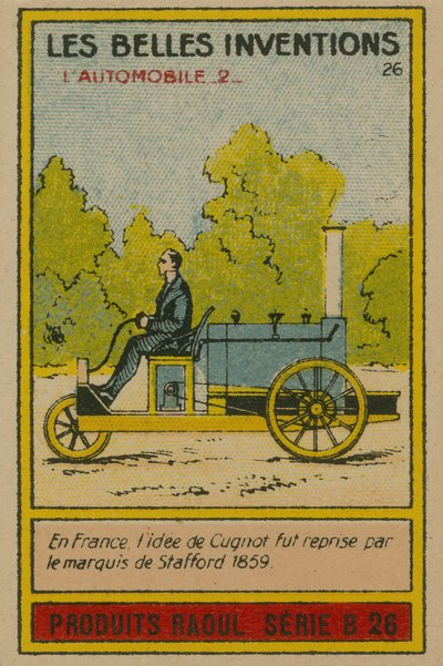 Kaunis keksintökortti, auto tekijältä French School