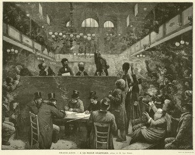 Beaux-Arts, At the Salle Graffard, maalaus M Jean Beraud (kaiverrus) tekijältä French School