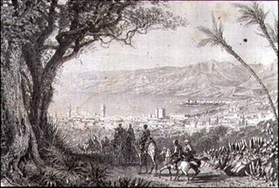 Beirut 1860-luvulla (kaiverrus) tekijältä French School
