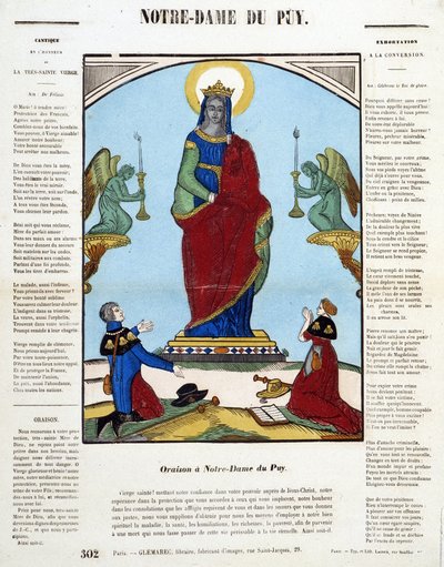 Black Virgin: Oration in Notre-Dame du Puy - kuva Epinalista, n.d. tekijältä French School