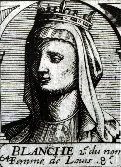 Kastilian Blanche (1188-1252) Ranskan kuningatar tekijältä French School