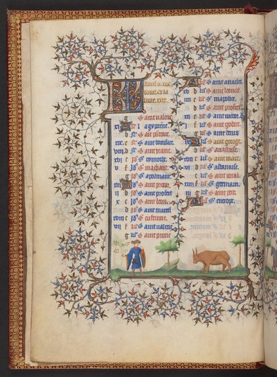 Book of Hours, Lisää MS 32454 f.3v, Ranska tekijältä French School