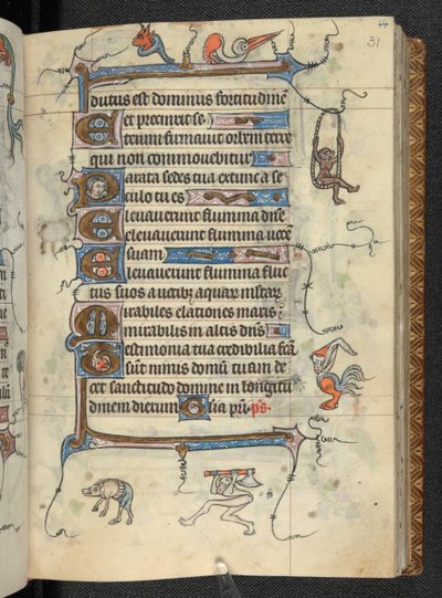 Book of Hours, St Omerin käyttö, Lisää MS 36684, f.31r, c.1318-25 (vellum) tekijältä French School