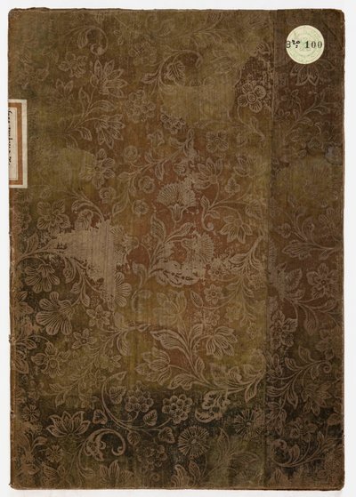 Luccan herttuapalatsin etikettikirja, Lucca, 1805 (kirjailtu tekstiili ja paperi) tekijältä French School