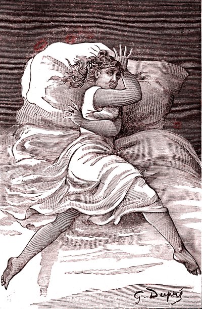 Rajoitettu hysteria. 1887 (kaiverrus) tekijältä French School