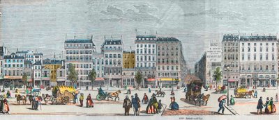 Boulevard Saint-Denis eteläpuoli - Rue Saint Martin - Kaiverrus "Tableau-de-Paris" Edmond Texier 1852 tekijältä French School