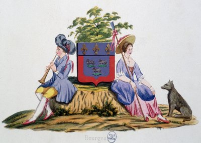 Bourges Blason - H Traversièren teoksessa "The Armorial of France", Pariisi tekijältä French School