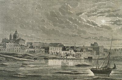 Buenos Aires 1860-luvulla (kaiverrus) tekijältä French School